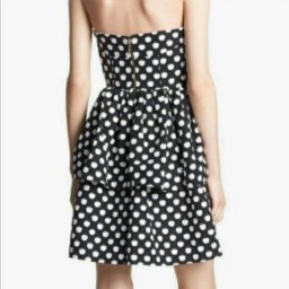 Kate Spade Apple Strapless Peplum Tiered Dress - Picture 7 of 13